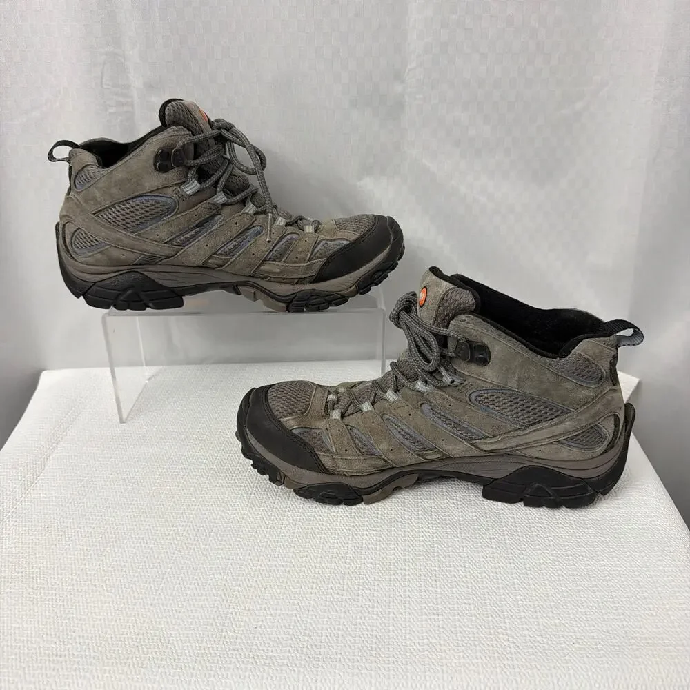 Merrell Moab 2 Mid Boots Size Women’s 9 Waterproof Vibram Hiking Granite Gray